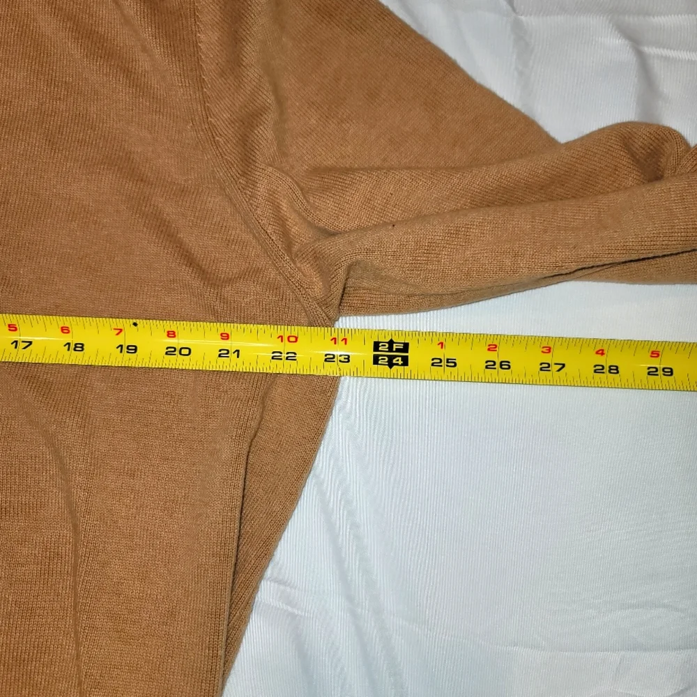 Tommy Hilfiger XL Tan 1/4 Zip Pullover Sweater - Picture 4 of 5